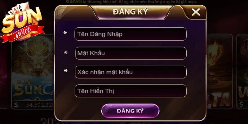 Các bước đăng ký Sunwin đơn giản,nhanh gọn trên điện thoại