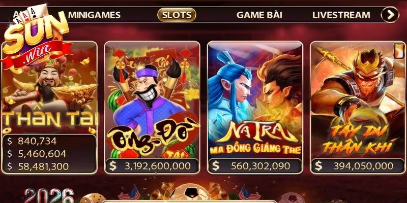 Slotgame là sảnh chơi thú vị, thu hút đông đảo thành viên nhất tại Sunwin